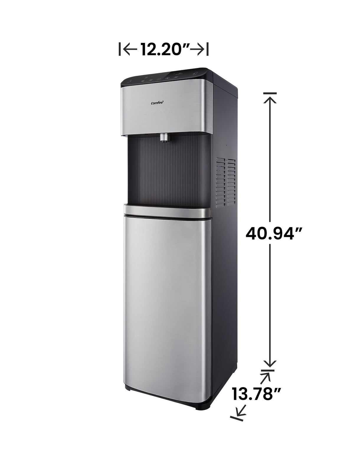 Dimensions of Bottom Loading Water Dispenser