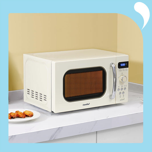 cream microwave on the table