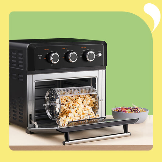 Air fryer fries popcorn