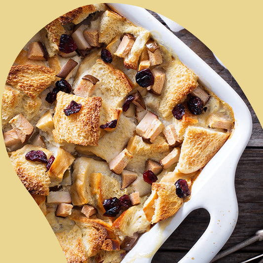 break pudding in a baking dish