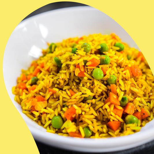a bowl of coconut turmeric rice