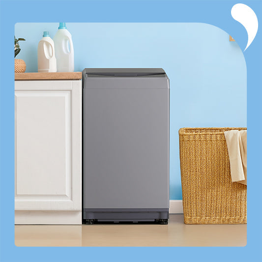 comfee portable washing machine on the laundry room