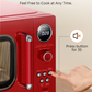 Hand pressing microwave button, demonstrating mute function operation for silent cooking.