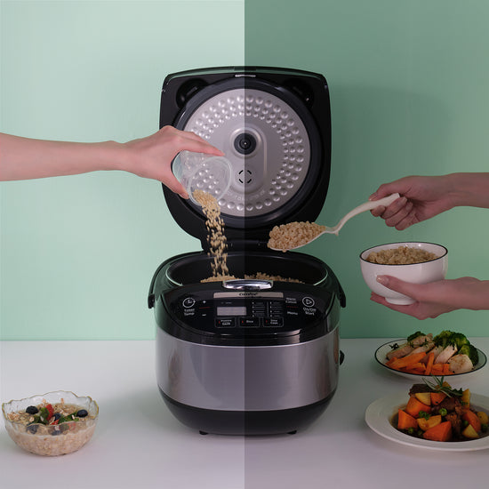 Set the multi-cooker to begin cooking at a specific time