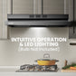 comfee ductless under cabinet range hood in a kitchen with led light on