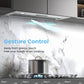 comfee hand wave control range hood sucking steam from a pot of food on a stove