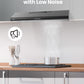 comfee under cabinet range hood sucking smoke from a cooking pot