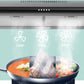 comfee kitchen vent hood above a pan of food