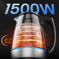 1500w power boils water in 3-7 minutes