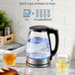 Comfee kettle on the table next to some drinks and food