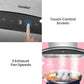 features of comfee curved glass range hood