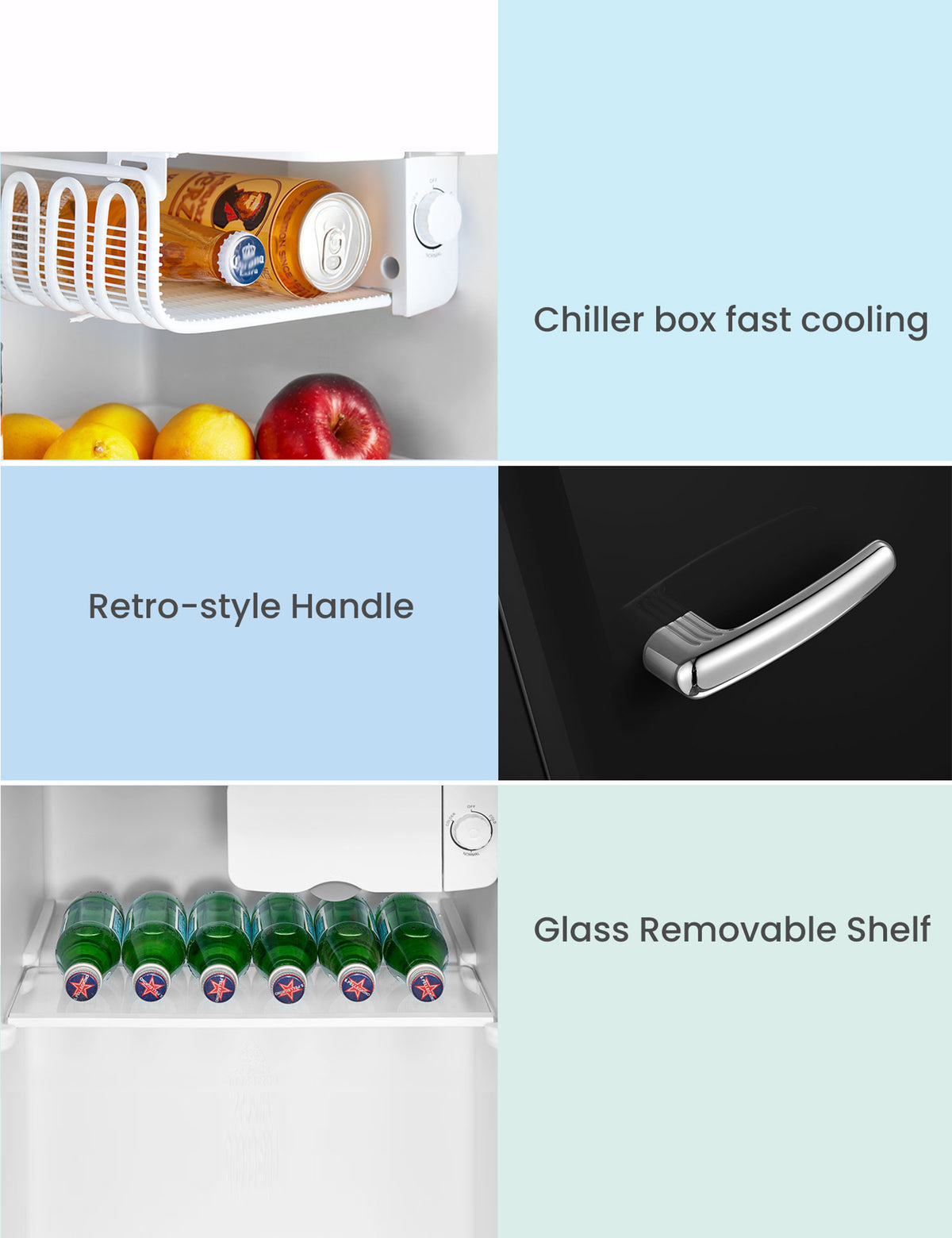 features of comfee mini fridge