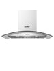 comfee wall mount range hood with curved glass design
