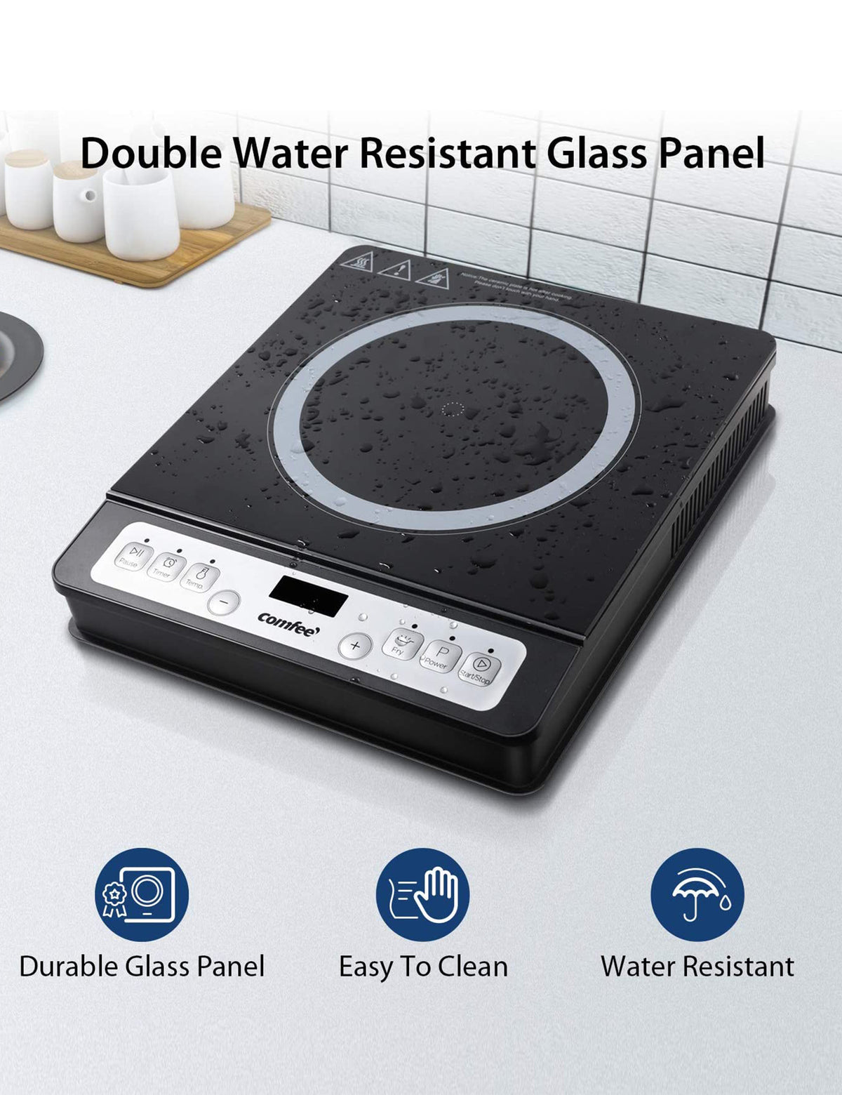 comfee induction cooktop control panel